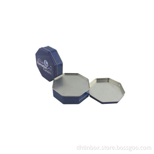 octagon tin, octagonal box, octagonal case